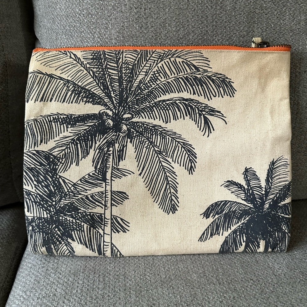 Printed canvas pouch
